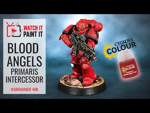 Warhammer 40K - Using Contrast Paints - Painting Blood Angels Primaris Intercessor