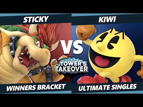 Tower's Takeover 21 - Sticky (Bowser) Vs. Kiwi (Pac-Man) SSBU Ultimate Tournament