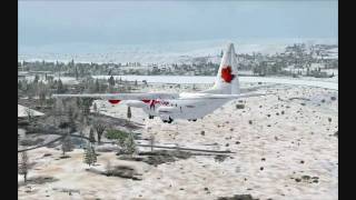 preview picture of video 'Canadian Xpress Lockheed C-130 Landing Runway 18 Schefferville (CYKL)'