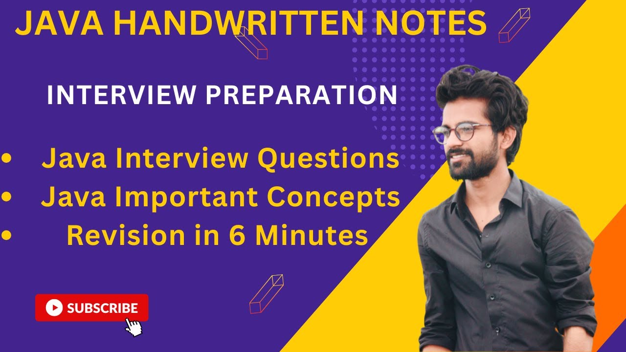 Java Handwritten Notes | Interview Preparation | Important Java Concepts Revision