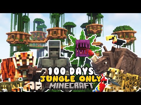 I Spent 100 Days in a Jungle Only World | Minecraft Full Movie