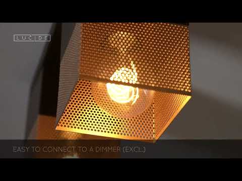 Lucide 21123/03/02 - Ceiling light RENATE 3xE27/40W/230V gold/black