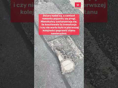 Progi zwalniające na rozsypującej się jezdni