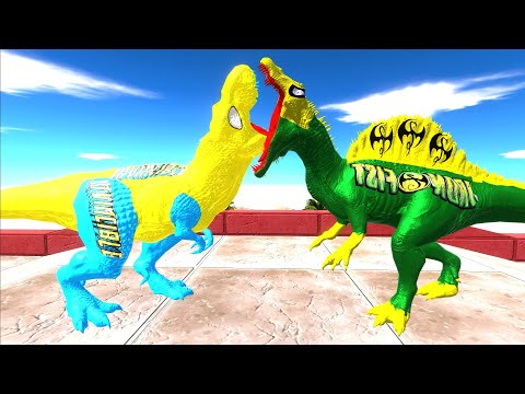 INVINCIBLE T REX ISLAND DEATH RUN - Animal Revolt Battle Simulator