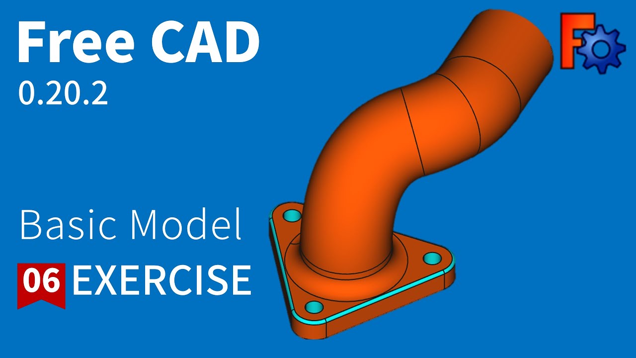 FreeCAD Tutorial for beginners,basic model exercise 06: