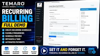 TEMARO Recurring Billing Demo | Automated Payments — Set It and Forget
