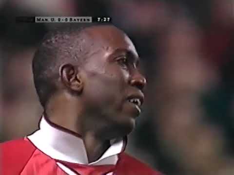 Liga de Campeones 98/99: Manchester United 1-1 Bayern Munich (09/12/1998). Narración en inglés.