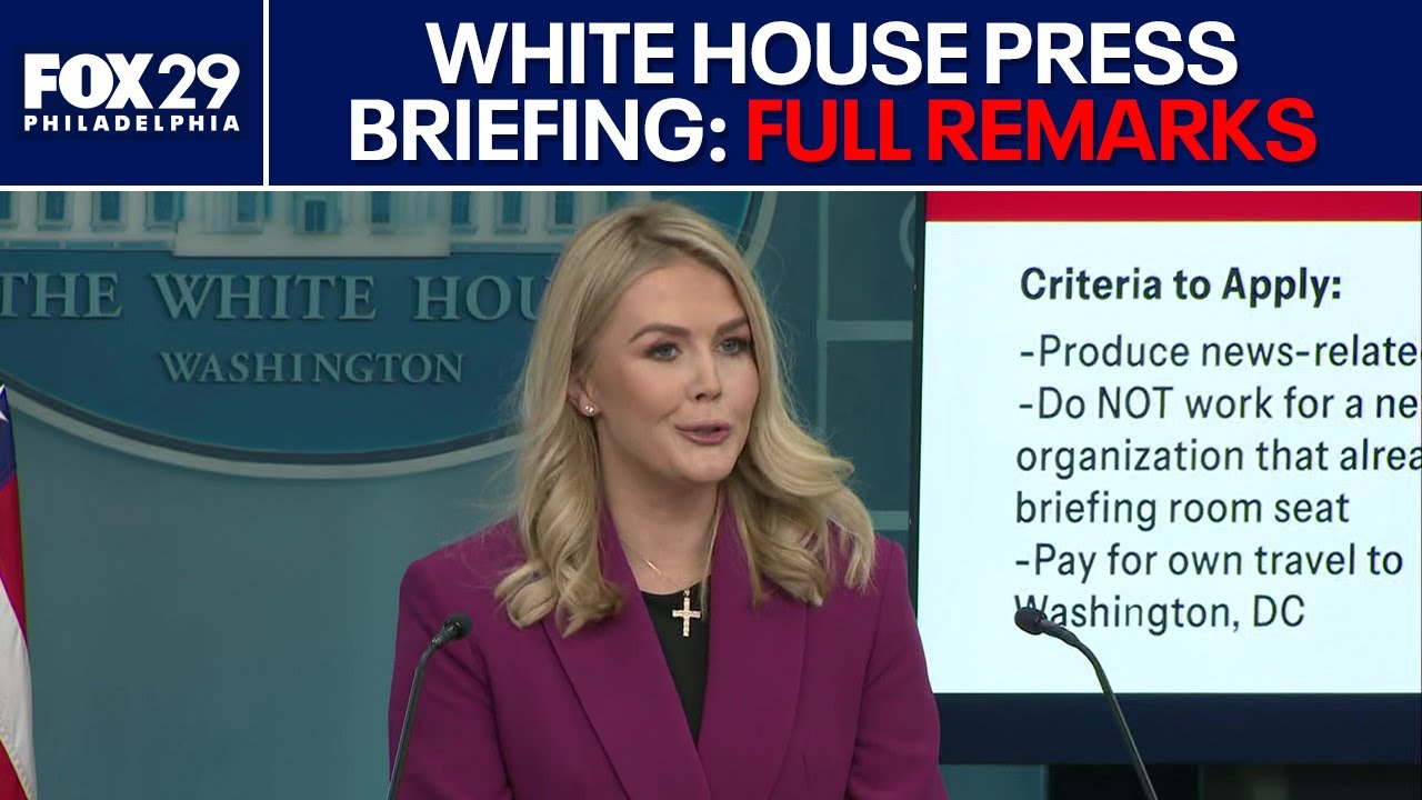Trump White House holds first press briefing to discuss immigration, drones, and egg prices