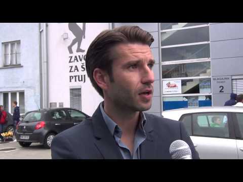 Luka Elsner po tekmi NŠ Drava Ptuj - Domžale 0:4