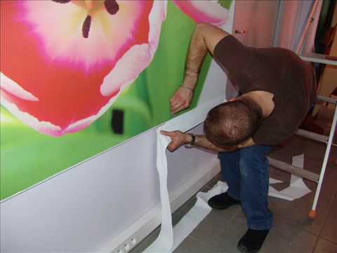 comment poser tissu mural