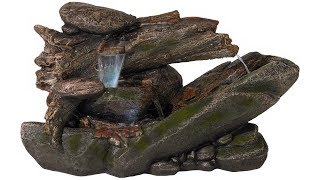 Tree Trunk and Rocks LED Fountain
