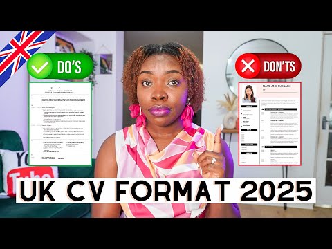 How To Write A CV In UK Format 2025 | FREE UK CV Template + Checklist