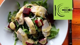 preview picture of video 'Chicken, pickled Beet salad with Horseradish Peppercorn Mayonnaise (stevescooking)'