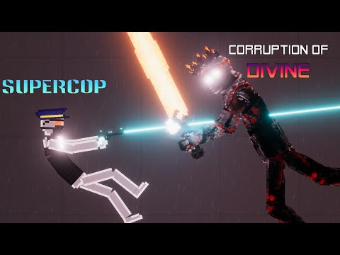 Supercop Fights Corruption of the Divine ( Demon God ) - People Playground 1.21.3