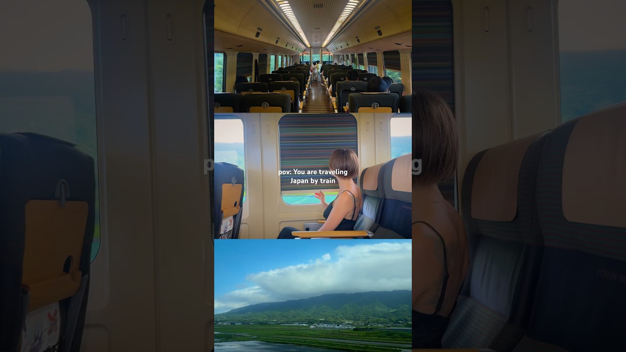 Exploring Japan by retro train 🌿 #shorts