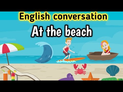 At the beach English conversation | Beach vocabulary | Learn English | Sunshine English