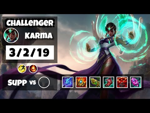 Karma 11.17 Gameplay Challenger Replay S11 Support (3/2/19) - TURKISH