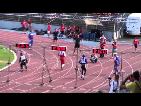 Firefighter Olympic CTIF Mulhouse 2013 100m obstacles 2nd semifinal run