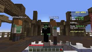 one idiot gets cooked in hypixel bedwars