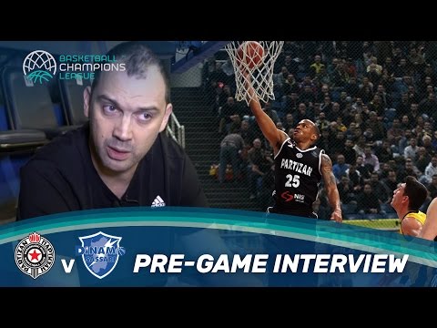 Partizan's Assistant Coach in the interview before the game vs. Dinamo Sassari