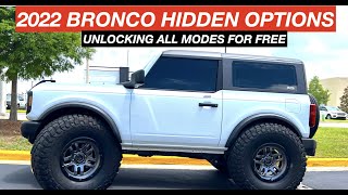 How To Unlock 2022 Bronco Hidden Features😮| Cheap Bronco Build