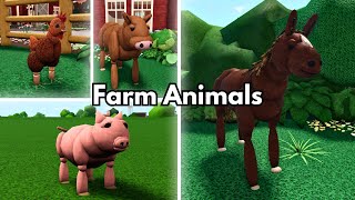 How To Build FARM ANIMALS In Bloxburg
