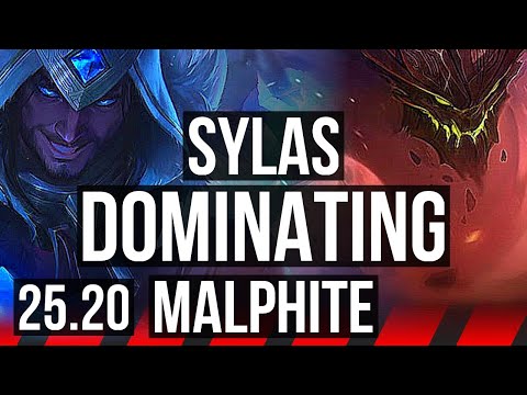 SYLAS vs MALPHITE (TOP) | 7 solo kills, Dominating | EUW Master | 25.20