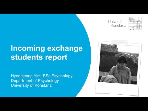 Incoming Exchange Students Report: Hyeonjeong Yim (South Korea), B.Sc. Psychology