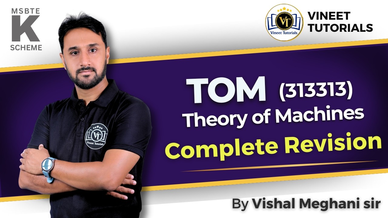 TOM Revision diploma Mechanical 4th Sem | Theory of Machine IMP  | Vineet Sir | Vineet Tutorials