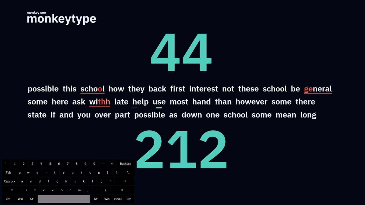 monkeytype 204 wpm 60s