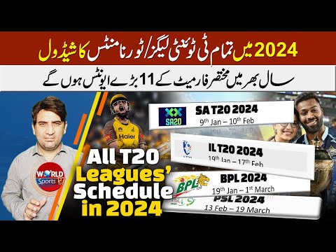 All T20 leagues’ schedule in 2024 | 11 T20 big events in 2024 | cricket schedule 2024