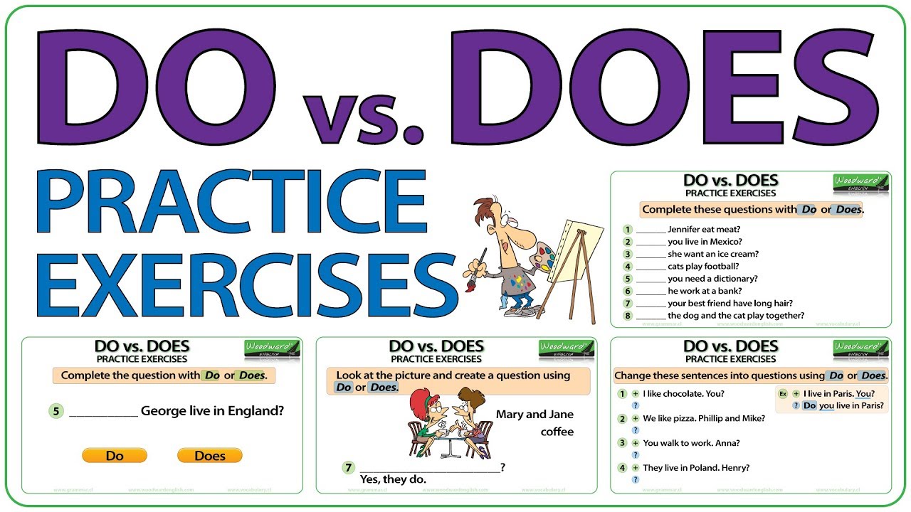 DO vs. DOES | English Exercises | Learn English DO vs DOES | ESOL practice exercises