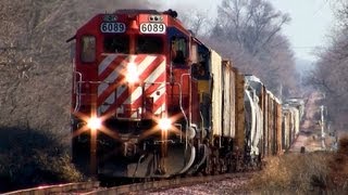 preview picture of video 'DM&E 6089 West, the CP 273 Train on 11-30-2012'