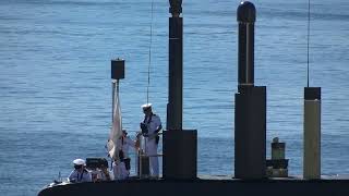 高知新港【潜水艦こくりゅう】9月1日出航‼ 出航準備 離岸 #潜水艦 #こくりゅう #そうりゅう型 #高知新港