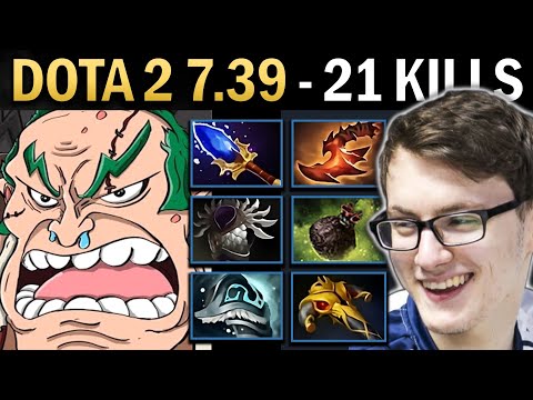 Pudge Gameplay Miracle with 21 Kills and Pollen - Dota 2 7.39