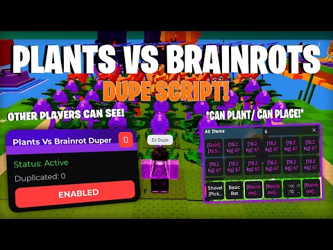 [Latest ⚔️] PLANTS VS BRAINROTS DUPE SCRIPT | Keyless, No Ban - New Update!