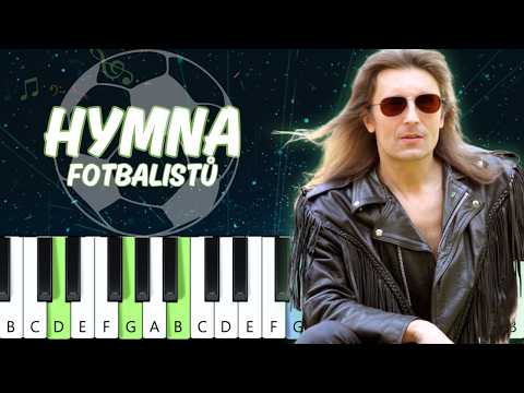 Aleš Brichta - Nechte vlajky vlát - hymna fotbalistů (piano tutorial | noty | MIDI | české písničky)