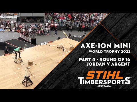 Round of 16 (J.Jordan v J.Argent) at the 2022 STIHL Timbersports® World Trophy