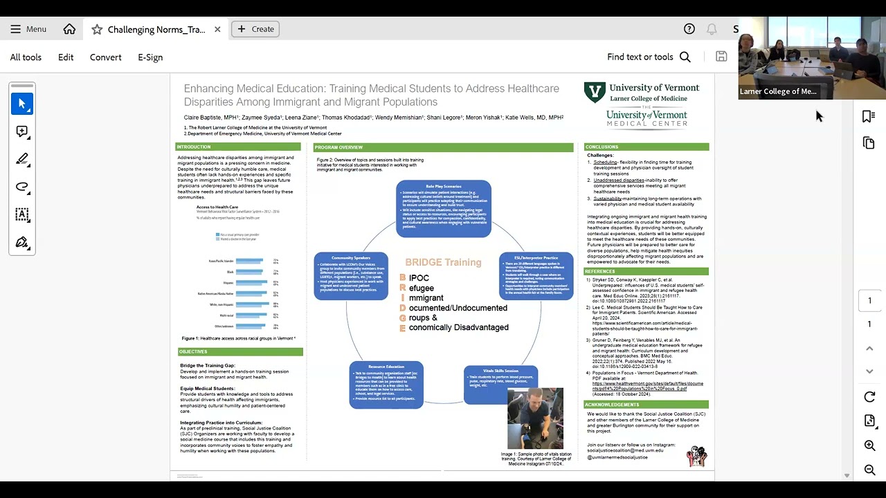 Challenging Norms: Bridging gaps in medical education: A hands-on approach to immigrant and migrant health training