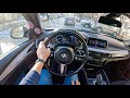 BMW X6 F16 40d 313HP POV Test Drive 1044 Joe Black
