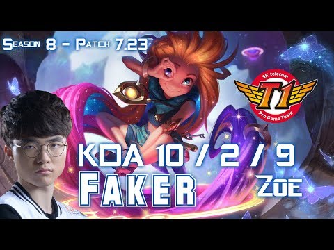 SKT T1 Faker ZOE vs VEIGAR Mid - Patch 7.23 KR Ranked