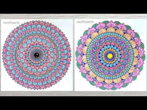 Colorful Mandala Art Using Spirograph Technique Step by Step Tutorial vanithaarts geometricalart
