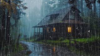 Stormy Night 🌧️ Heavy Rain & Thunder Sounds for Deep Sleep, Fast Sleep, Relaxation and Peaceful Rest