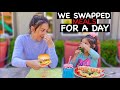 SWITCHING MEALS With My 5 YEAR OLD Daughter for 24 HOURS! **GONE WRONG**