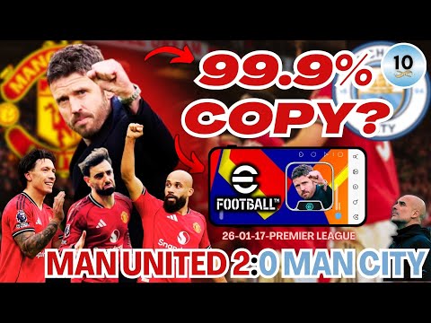 I Cloned CARRICK'S MANCHESTER UNITED Tactics in eFootball | United 2-0 City