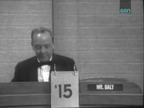 The final What's My Line? 1967 - John Daly as Mystery Guest