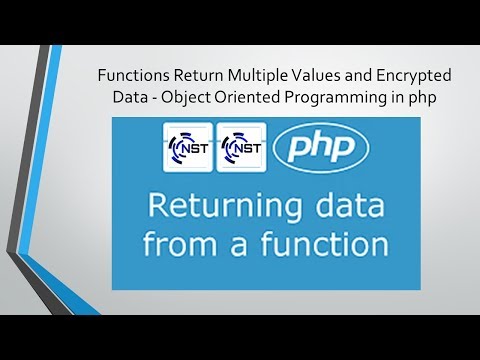 Functions Return Multiple Values Encrypted Data Object Oriented Programming In Php