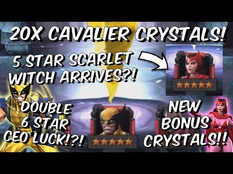 20x 5 Star INSANE TROPHY Cavalier Crystals! - DOUBLE 6 STAR CEO LUCK?! - Marvel Contest of Champions