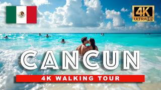 🇲🇽 Cancun, Mexico Complete Walking Tour Beach Day & Party Streets by Night 🌴✨