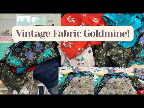Massive Vintage Fabric Haul — Gifted Heirlooms from My 87-Year-Old Neighbor! #vintagefabrichaul